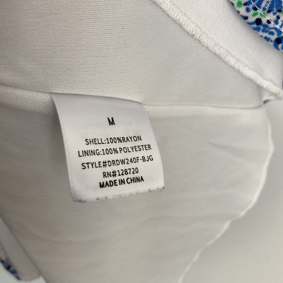 Harper Heritage| Off-white Patterned Wrap Dress sz M - Picture 7 of 8